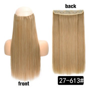 Långt rakt 5 Clip In Hårförlängningar Syntetisk Fiber Fake Hair 22 Inch Hairpiece Röd Svart Blond Naturlig Frisyr För Kvinnor SG66 27 613