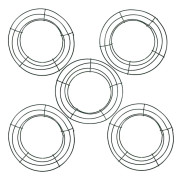 5 st järnkransram runda trådkransstillverkningsring Diy makramé blomsterhantverk