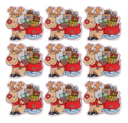 25st Christmas Snowman Badge Brosch Med Led Ljus För Barn Present Push Trolley Deer 25pcs