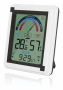 LCD Touch Elektronisk Väderklocka Inomhus Termometer och Hygrometer Elektronisk Väckarklocka Stor Skärm