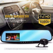 Dashcam Fram Bak Kamera Full HD Mörkerseende Backspegel