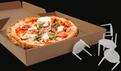 100 stycken pizzastöd i vit plast, stapelbara stativ