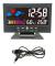 1Scd Color Screen Digital Snooze Alarm Clock Weather Forecast Station Black Q6L5