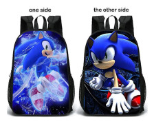 Double-sided schoolbag Sonic double-sided schoolbag primary and secondary school students sonic backpack color-4
