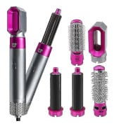 Electric Hair Styler Hair Dryers 5 In 1 Hair Curler Automatic Hair Straighteners Blow Dryer Brush Dryer Rose