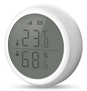 Zigbee Digital Hygrometer Termometer Rumstemperaturmätare Temperaturövervakning och Luftfuktighetsmätare, Hög Precision Hygrometer med LCD-Skärm