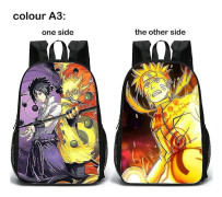 Naruto Double-faced School Backpack Black C