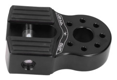 16000lb Platt vinschfäste Schackel Fäste Aluminiumlegering Universal UTV SUV Pickup Svart Gummi Sidoskydd