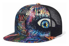 AVEKI Mesh Trucker-kepsar, utomhus Snapback Dad Hat, Hip Hop herr och dam justerbara basebollkepsar