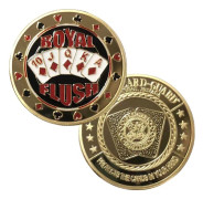 Minnesmynt - Royal Flush Poker Mynt, Anpassad Poker Chip Mynt, Kortskydd Poker Medalj, Samlarobjekt Kortspel Mynt, Casino Utmaningsmynt