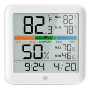Temperatur- och fuktighetssensor Klocka Bakgrundsbelysning Digital Temperaturmätare Hemliv Hög precision Se