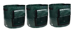 3-delad potatissats, 10 gallons trädgårdsväxtkruka med handtagsåtkomstlucka för grönsaker, tomat, morot
