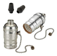 Vintage Lamphållare. 2 st E26 Typ 1/8 tum Rörgänga Standard Skruv Basic (FMY)