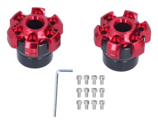 2st Hjulgaffel Ramreglage Krockskydd CNC aluminiumlegering Universal för motorcyklar Cyklar Röd