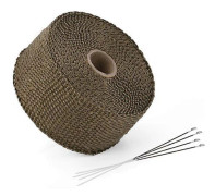 5cm*5m Värmeavgas Thermo Wrap Skyddande Tan Tejp Brandsäker Isolerande Duk Rullkit För Motorcykel Bil| |