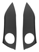 2 st Kolfiber Varningsljus Strömbrytarpanel Trim Ram för Toyota RAV4 2006 2012