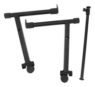Tangentbordsstativ förlängningsadapter L-formad elektronisk pianotangentbordsstativ 2-våningshöjare 42-75 cm breddjustering