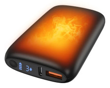 Handvärmare 10000mAh Uppladdningsbar Bärbar Powerbank Återanvändbar Fickhandvärmare Dubbelsidig Uppvärmning 3 Nivåer 9 Timmar Långvarig Elektrisk Hand W