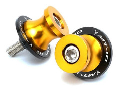 Motorcykel Svingarms Slider Spolar MT 10 CNC Ställskruvar 6MM Tillbehör FÖR YAMAHA MT10 MT-10 MT10 SP 2016-2021 2020 2019 2018 [DB] Gold