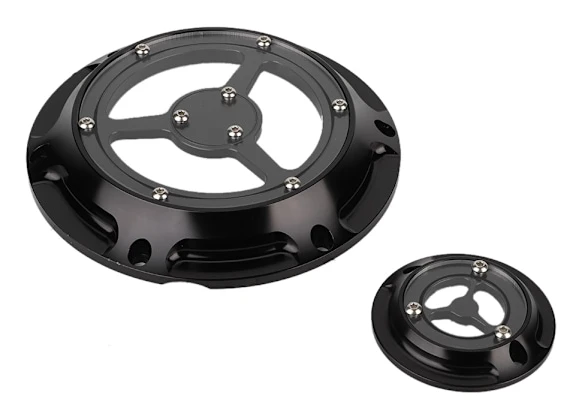 Aluminium Motorcykel Derby Cover Timing Timer Covers Set för XL XR 883 1200 (svart)