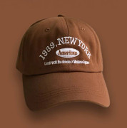 Dotpet Brev Broderad Hatt Justerbar Baseballkeps (Brun)