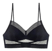 Ny Sexig Låg Rygg Bralette Dam U Rygglös Osynlig Spets BH Prickig Mesh Ultratunn Underkläder Kvinnor Lingerie Linne Topp BH