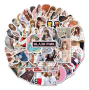 Kpop Black Pink Klistermärken för Laptop (50 st), Gåva till Barn Tonåringar Vuxna Flickor Pojkar, Vattentäta Klistermärken för Vattenflaska, Sångare