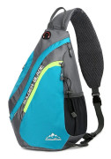 Friluftsliv Cross Body Bag Sport Klättring Väska Polyester Dragkedja Axelväska Lake Blue