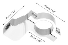 Keenso Universal 22mm 7/8\" Motorcykel Backspegel Fäste, Backspegel Styret 10mm Adapter Fäste Hållare Klämma (Vit)