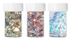 Laser Flash Powder Patch Nail Flash Powder Block Holografisk Flash Med Olika Storlekar Och Former style1