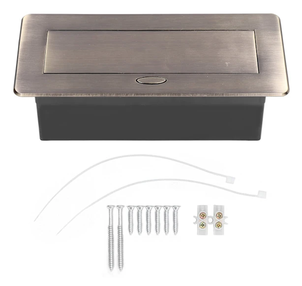 Desktop Långsam Pop Up Dold Uttag Dubbel USB AC250V för Kontor Hem Skrivbord