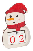 Jul Adventskalender Ornament Trä Santa Snögubbe Hus Nedräkningskalender Dekoration för Sovrum Vardagsrum Trädgård Inomhus/Utomhus Användning Qinghai B