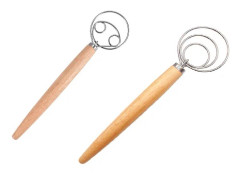 Degvisp Rostfritt Stål Degvisp Holländsk Stil Bröddeg Handmixer Trähandtag Kök