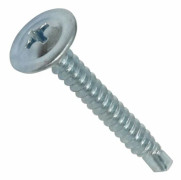 C44742 - Förpackning med 100 st - Självborrande plåtskruvar - Stort kupolhuvud - Ø4,2x32mm - Förzinkat stål - Korsformad urtagning - DIY - Renovering