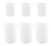 Silikon Mätkoppar, 6 st 250ml/100ml Non-stick Återanvändbara Silikon Blandningskoppar Hållbara Lätt att Rengöra