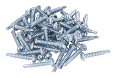50 st 4,2x25 mm Galvaniserade stålskruvar med runt huvud Självborrande skruvar Kors Möbelreparation