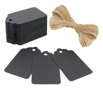 200 st Kraft-etiketter, presentkort, 7x4 cm Kraft-etiketter tomma etiketter