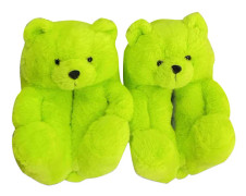 Nallebjörnstofflor, plyschfodrade, förtjockade bomullsfodrade tofflor för hemmabruk 24cm Children's (30-36)