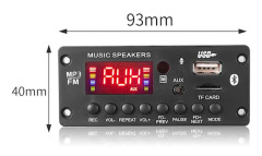 12V MP3 WMA Dekoderkort Bluetooth 5.0 Bil MP3-spelare USB-inspelningsmodul FM AUX-radio för bilhögtalare Handsfree ljudförstärkare