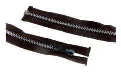 Silver Metalldragkedja Brun - 65cm - Perfet