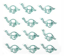 12-pack Dinosaurieformade Färgglada Multifunktionella Förtjockade Gem 3x3cm