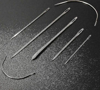 7st Möbeltyg Matta Läder Canvas Reparation Böjda Handsömnadsnålar Kit