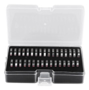 Ringstorleksmätare Mätverktyg Bärbar Utsökt Polering Rostfritt Stål Finger Ringar Gauge Ringstorleksverktyg Kit med Förvaringslåda