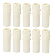 30x100mm Ljushylsor, 10-pack Hylsor Kandelaber Bas Tillbehör för Europeisk Stil Ljuskrona, Vit