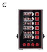 Kommersiell 8-kanals digital kökstimer, rostfritt stål Calculagraph Tim Tier 6