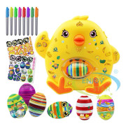 New DIY Chicken Painted Egg Machine Handmade Easter Gift Painted Machine Ball Set Children's Toys With Lights And Music