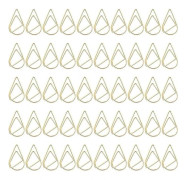 Tromboner, 100 stycken, guldpläterade metallmarkörer i droppform - för böcker, anteckningar, papper, affischer, foton