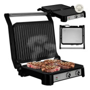Elgrill - ZEEGMA - 2000W - Non-stick beläggning - 180° öppning - Timer