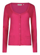 Lazy Jacks Dam/Damstickad Kofta XS Läppstiftsrosa