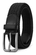 Men's Woven Elastic Belt, Stretch Woven Belt, Casual Fabric Golf Belt, 1 3/8 Inch Golf Pants/Jeans, Gift Box.